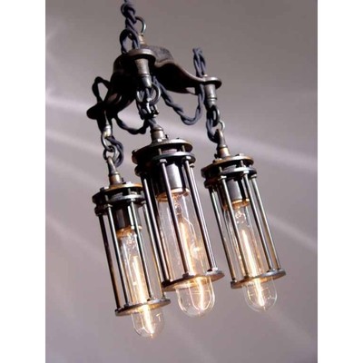 Image for: Petite 3 Cage Industrial Chandelier