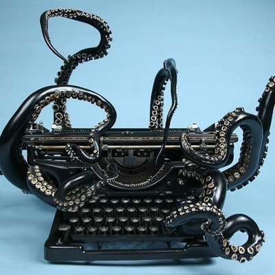Image for: Octopus Typewriter Sculpture
