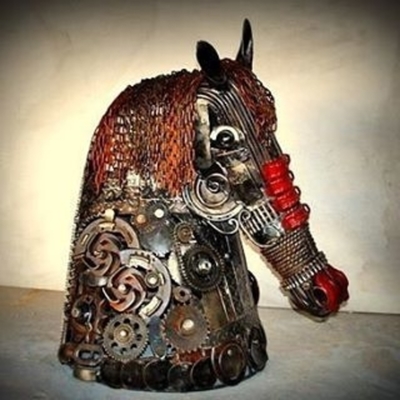 Image for: Steampunk horse sculpture