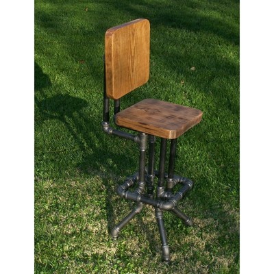 Image for: Industrial Bar Stool with Back by SawdustIndustries