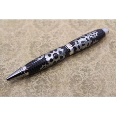 Image for: Steampunk Pen Big Gears on Carbon Fiber with by SchimmelsShop
