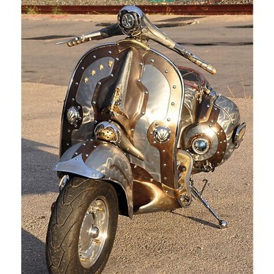 Image for: Steampunk Vespa Piaggio scooter modded by greek artist