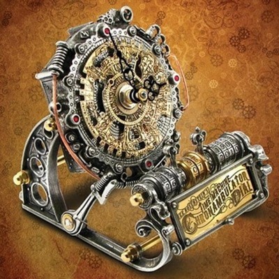 Image for: Alchemy Time Machine Chronambulator Dial Gentleman's Steampunk Style Desk Clock
