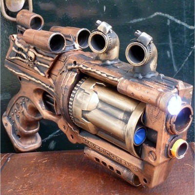 Image for: Steampunk gun Victorian Nerf N-Strike Maverick