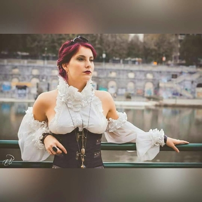 Image for: Steampunk Girl with Pink Hair