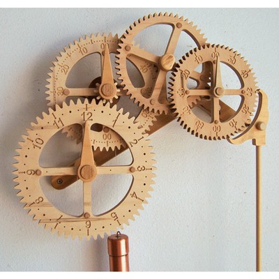 Image for: Wooden Gear Clock Plans from Hawaii by Clayton Boyer